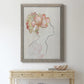 Fashion Floral Silhouette I - Barnwood Framed Canvas Print