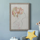 Fashion Floral Silhouette I - Barnwood Framed Canvas Print