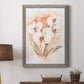 White and Coral Orchid I - Barnwood Framed Canvas Print