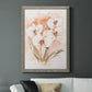 White and Coral Orchid I - Barnwood Framed Canvas Print