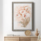 White and Coral Orchid II - Barnwood Framed Canvas Print
