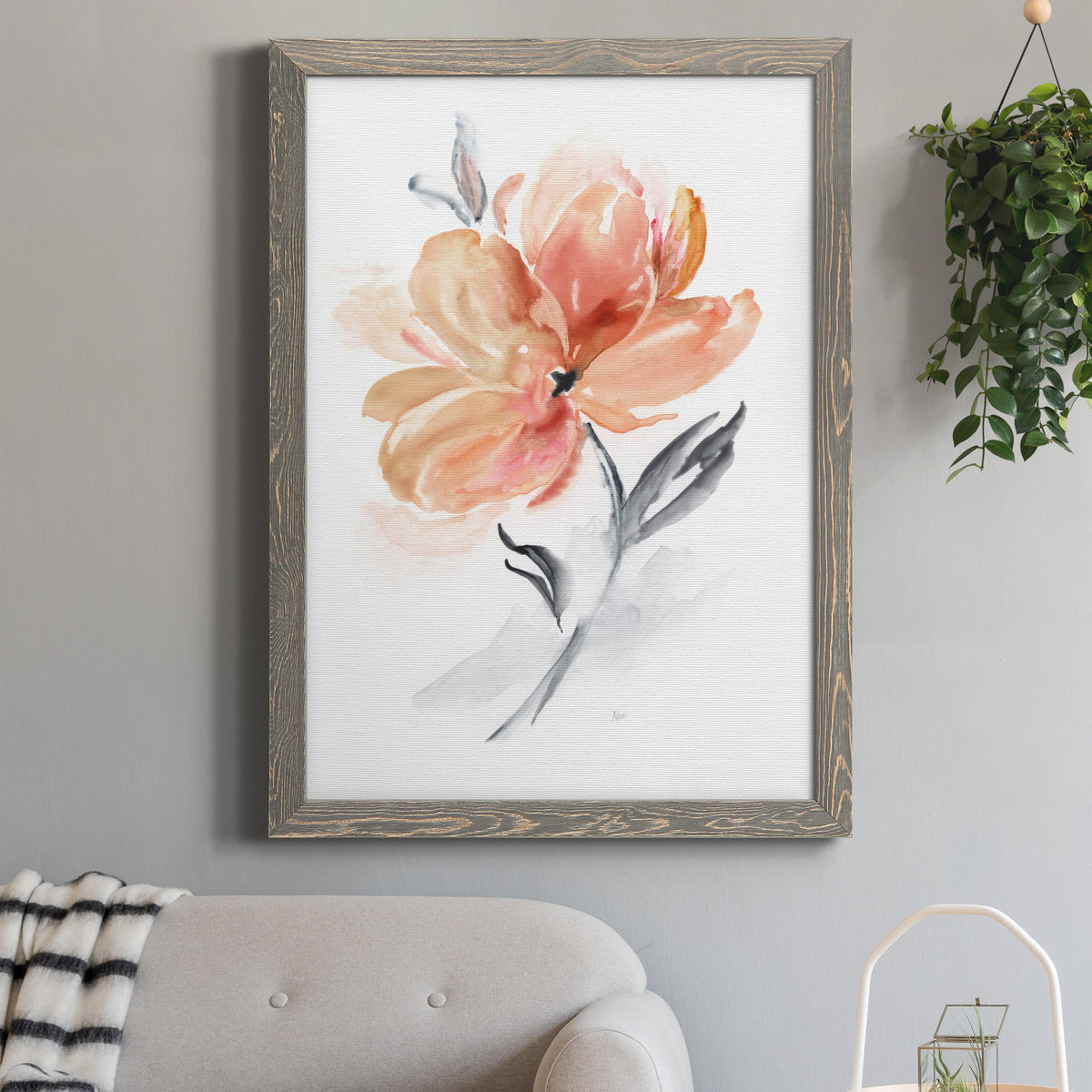 Soft Sensation II - Barnwood Framed Canvas Print