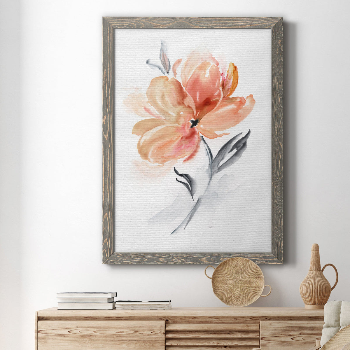 Soft Sensation II - Barnwood Framed Canvas Print