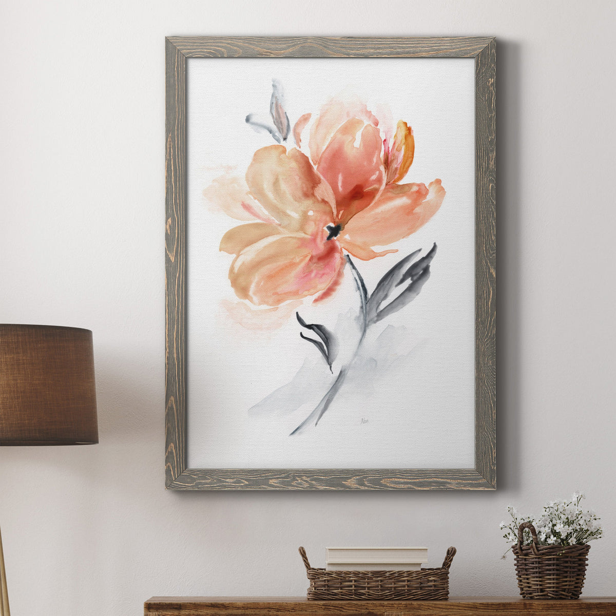 Soft Sensation II - Barnwood Framed Canvas Print