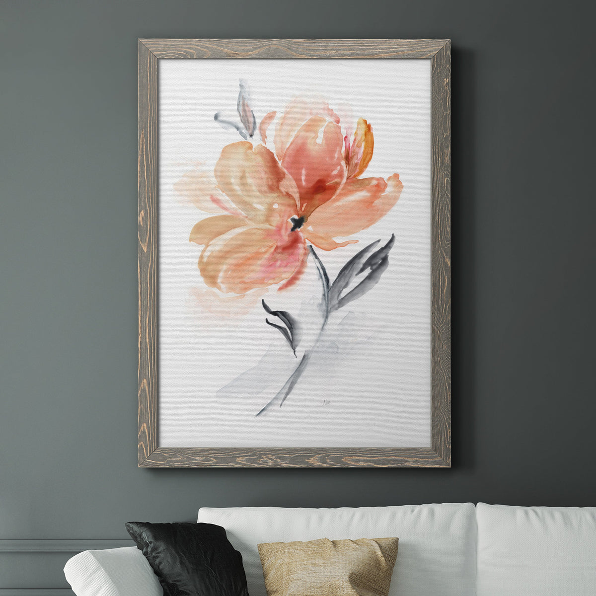 Soft Sensation II - Barnwood Framed Canvas Print