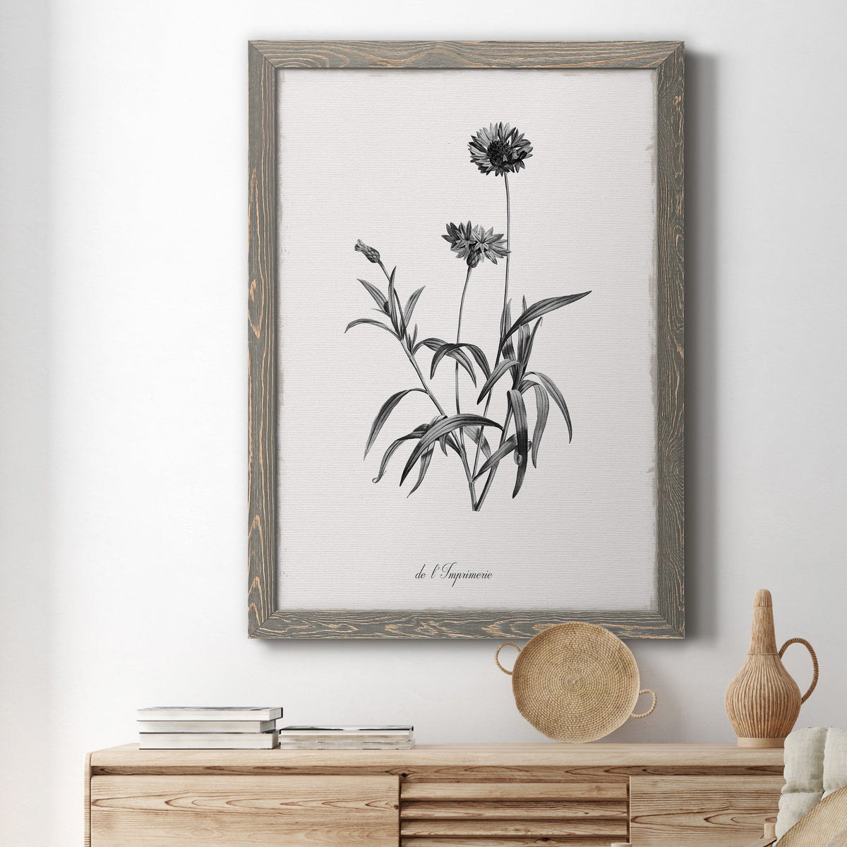 Simply Imperial - Barnwood Framed Canvas Print
