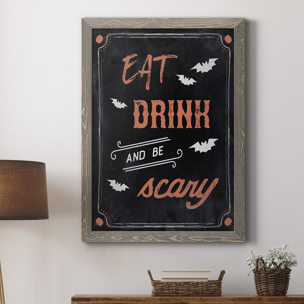 Be Scary - Barnwood Framed Canvas Print
