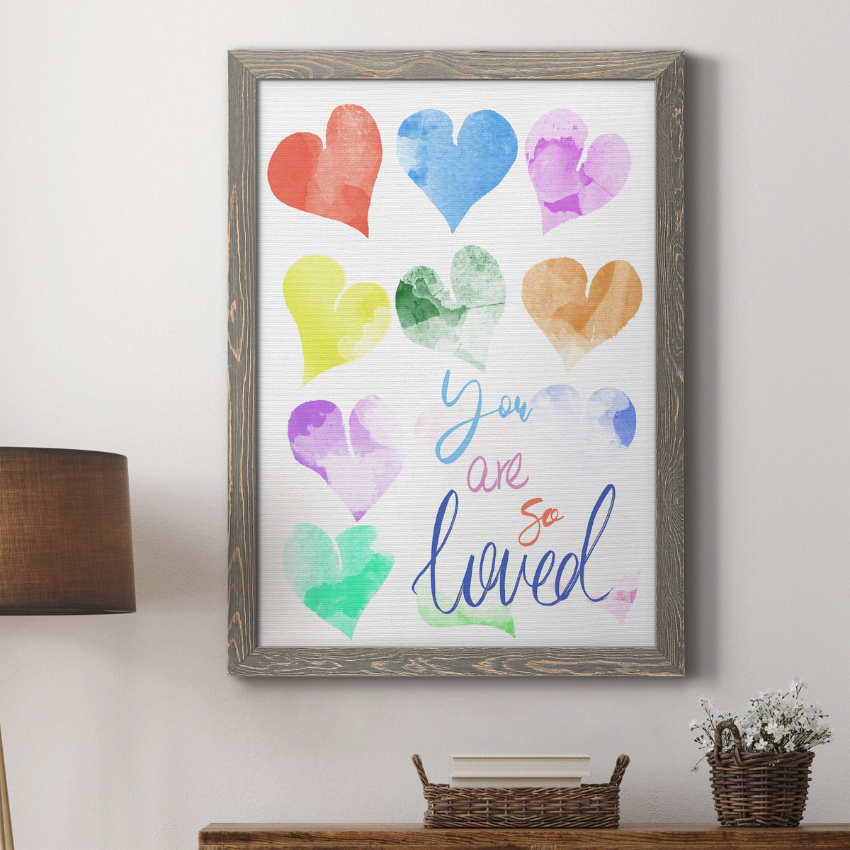 You Are So Loved - Barnwood Framed Canvas Print