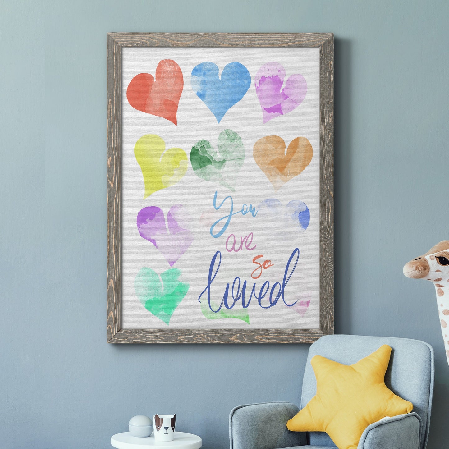 You Are So Loved - Barnwood Framed Canvas Print