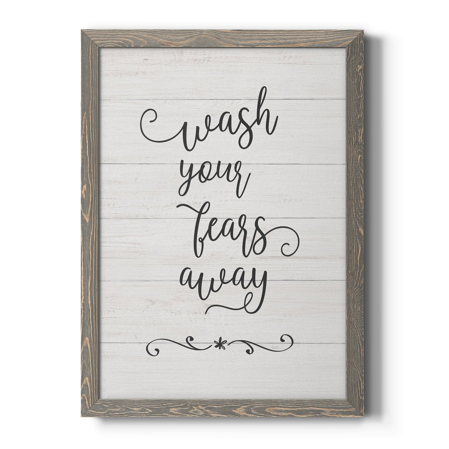 Wash Fears - Barnwood Framed Canvas Print