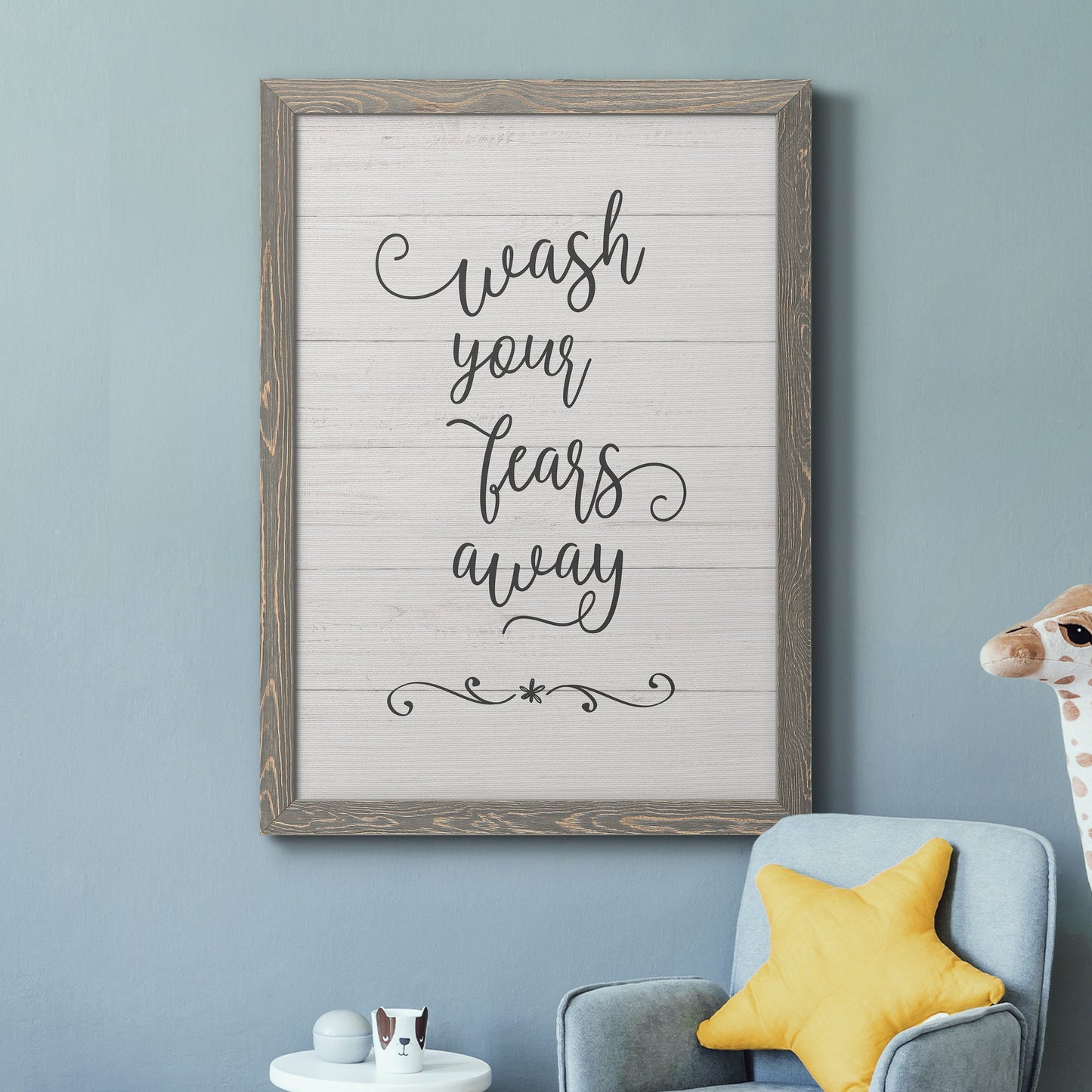 Wash Fears - Barnwood Framed Canvas Print