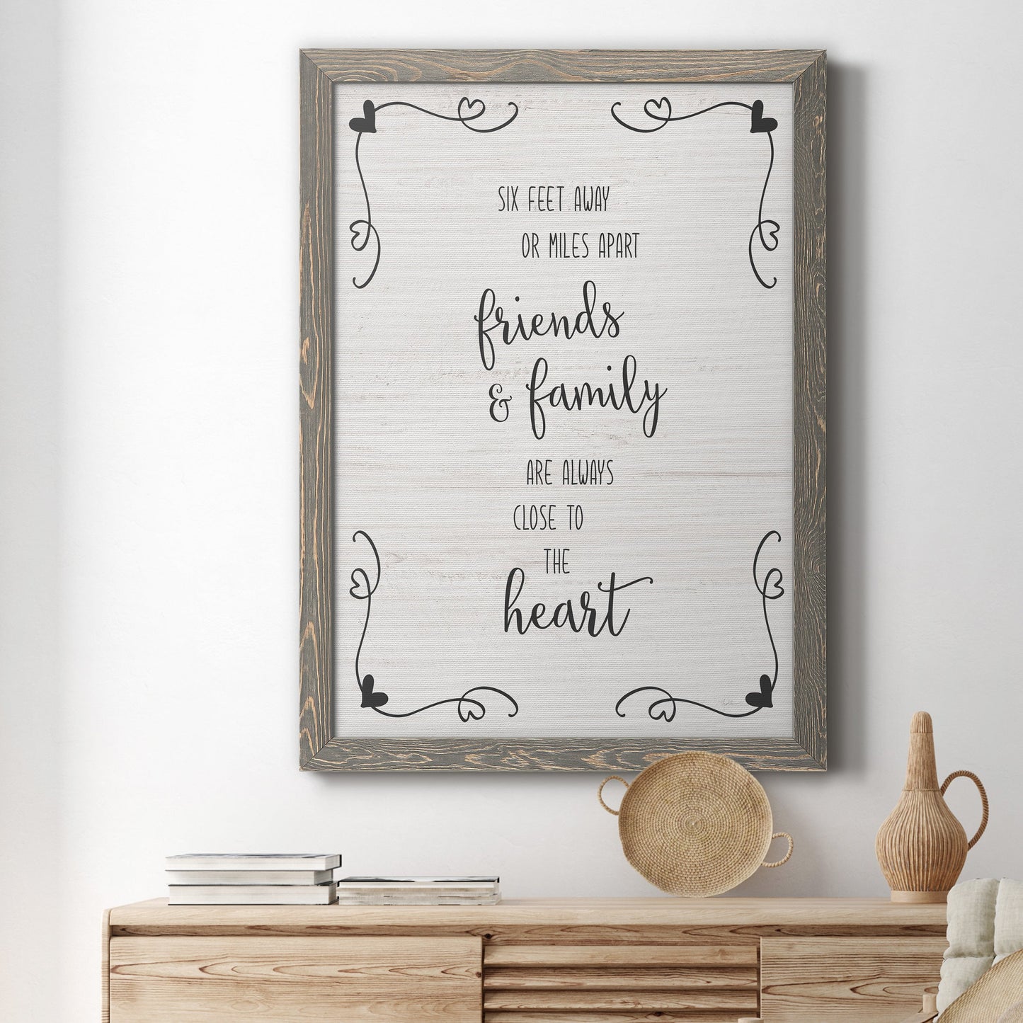 Six Feet - Barnwood Framed Canvas Print