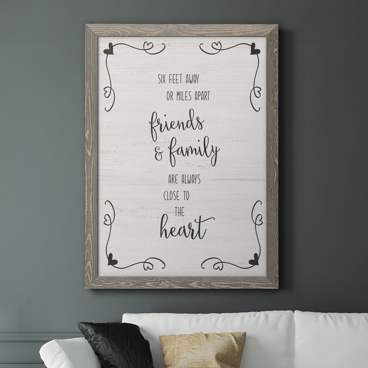 Six Feet - Barnwood Framed Canvas Print