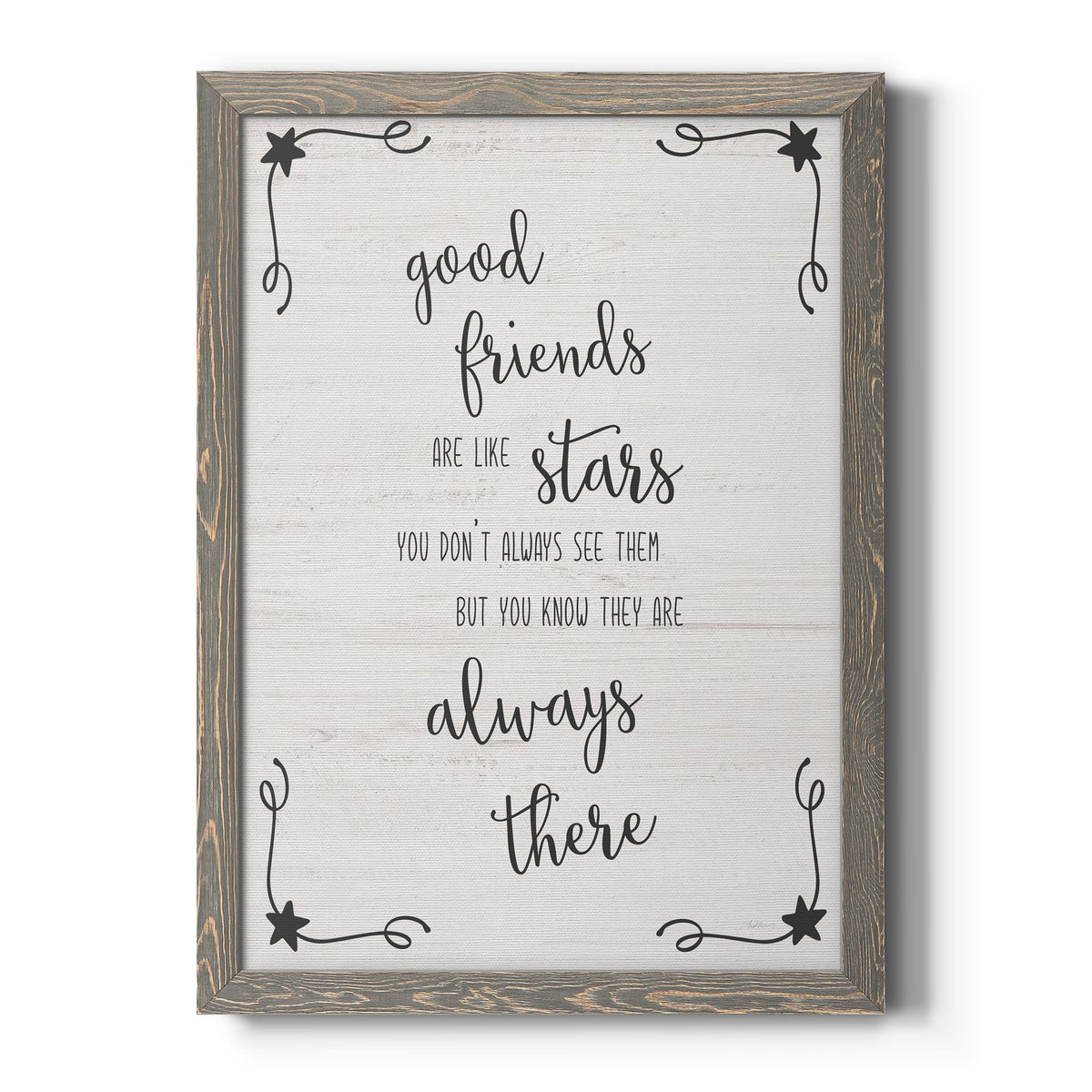 Always There - Barnwood Framed Canvas Print
