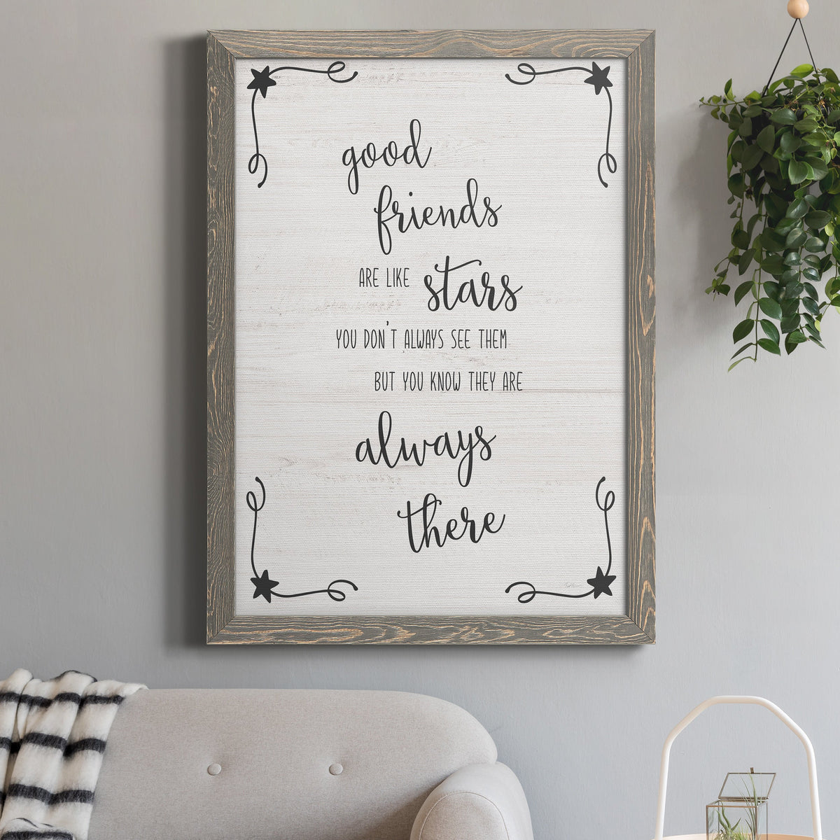 Always There - Barnwood Framed Canvas Print