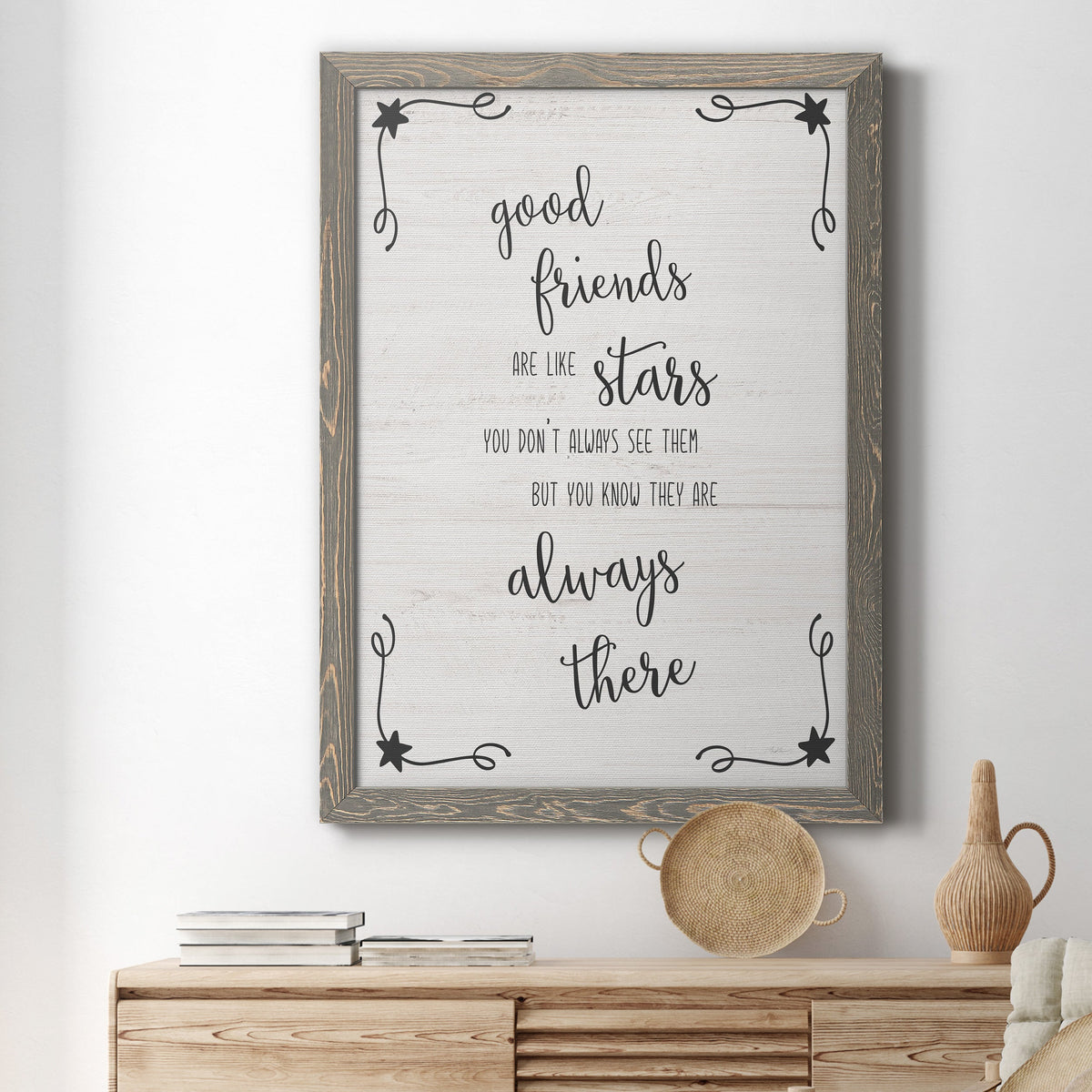 Always There - Barnwood Framed Canvas Print