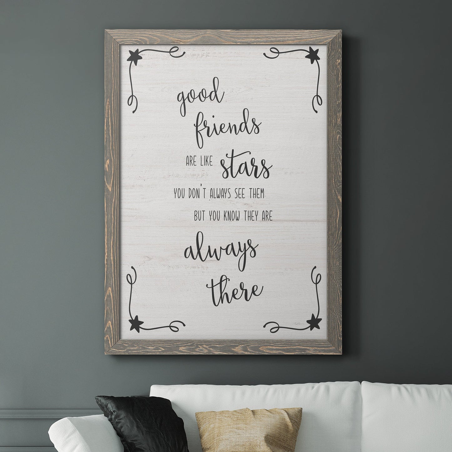 Always There - Barnwood Framed Canvas Print
