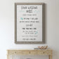 Stay Safe Rules - Barnwood Framed Canvas Print