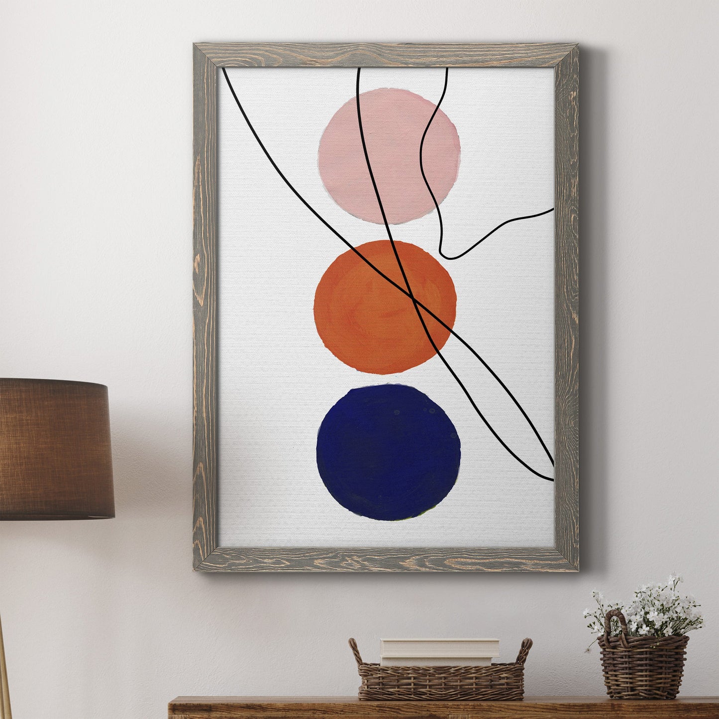 Millenium Geo Abstract - Barnwood Framed Canvas Print