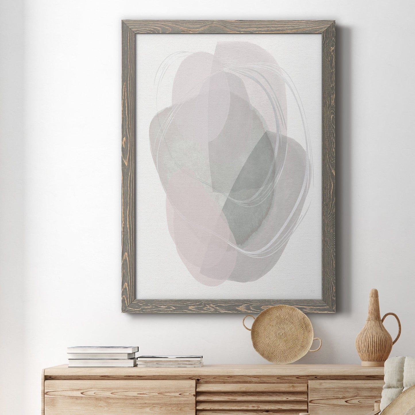River Jewels II - Barnwood Framed Canvas Print
