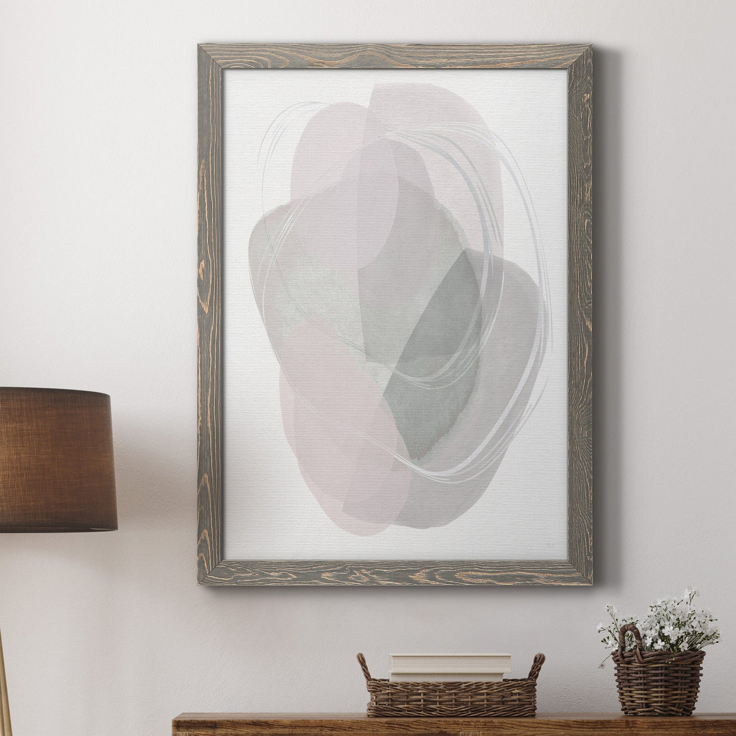 River Jewels II - Barnwood Framed Canvas Print