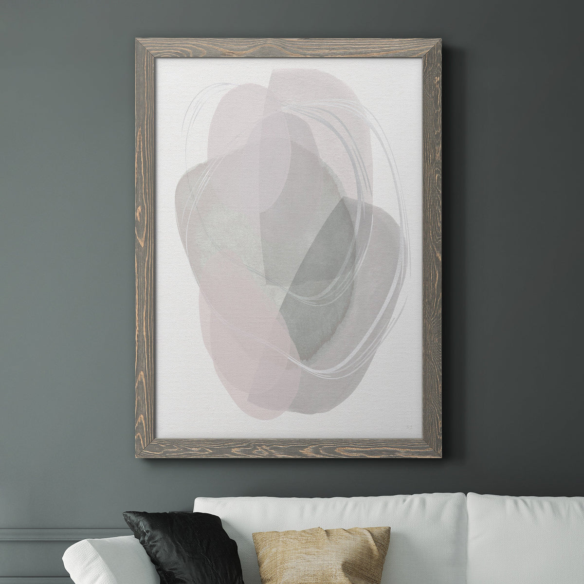 River Jewels II - Barnwood Framed Canvas Print