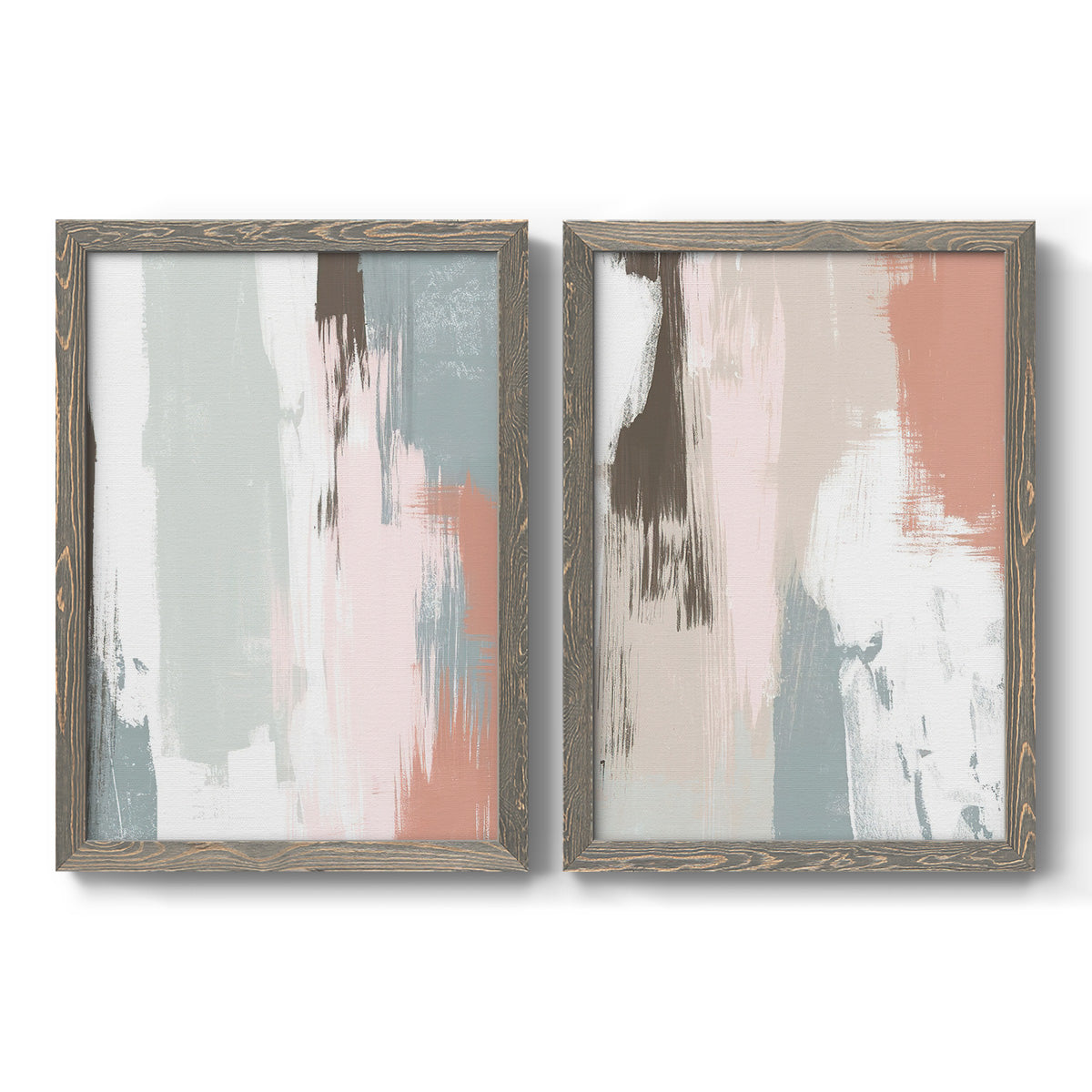 Sandstone Peel III - Barnwood Framed Canvas Set