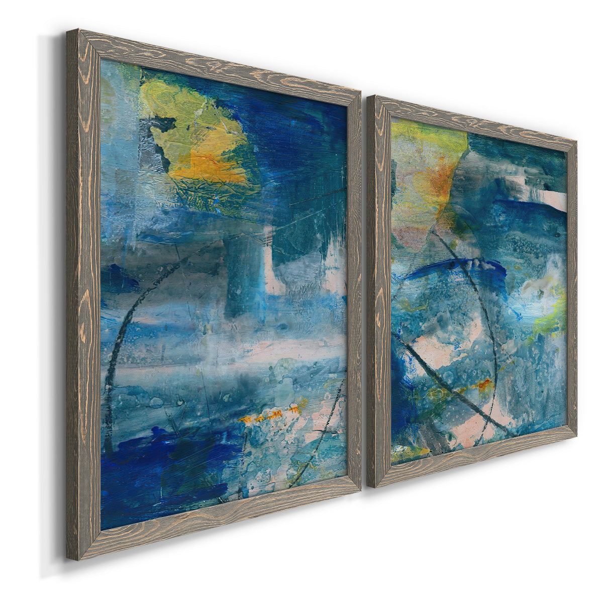 Spring Winds I - Barnwood Framed Canvas Set
