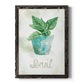Potted Basil - Barnwood Framed Canvas Print