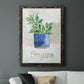 Potted Oregano - Barnwood Framed Canvas Print