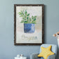Potted Oregano - Barnwood Framed Canvas Print