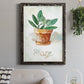 Potted Sage - Barnwood Framed Canvas Print