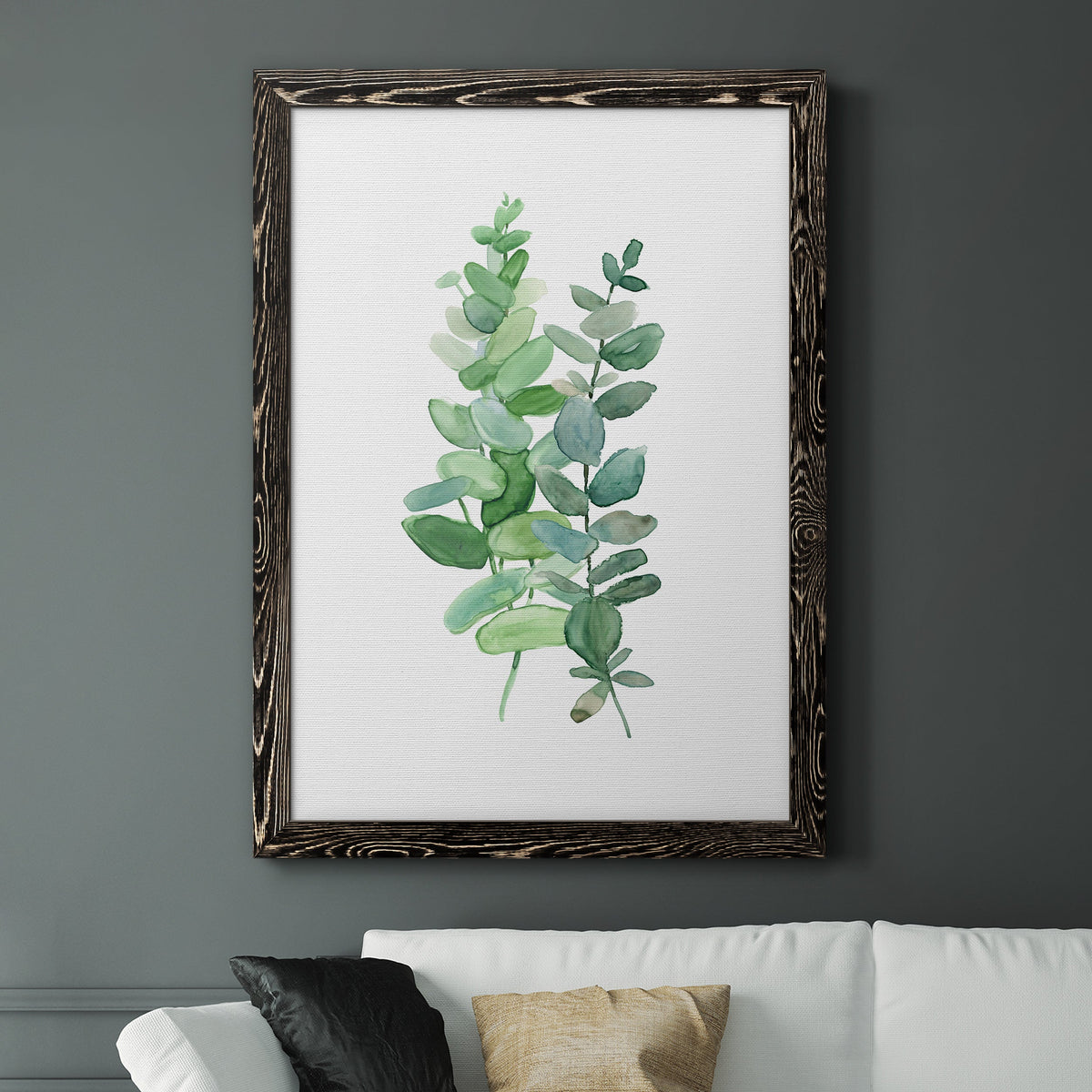 Eucalyptus II - Barnwood Framed Canvas Print