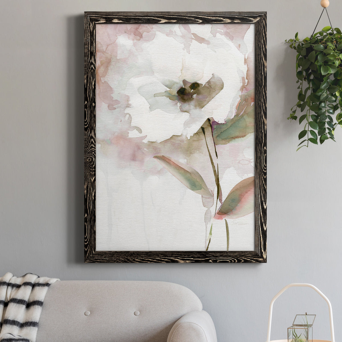 Summer Bloom II - Barnwood Framed Canvas Print