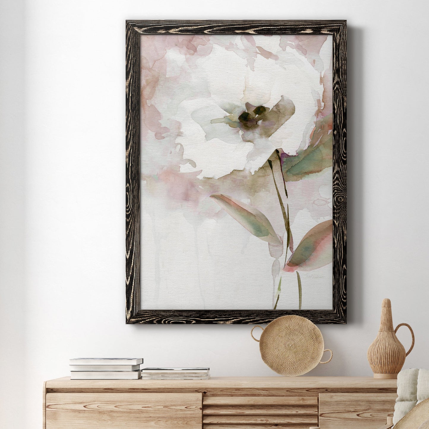 Summer Bloom II - Barnwood Framed Canvas Print