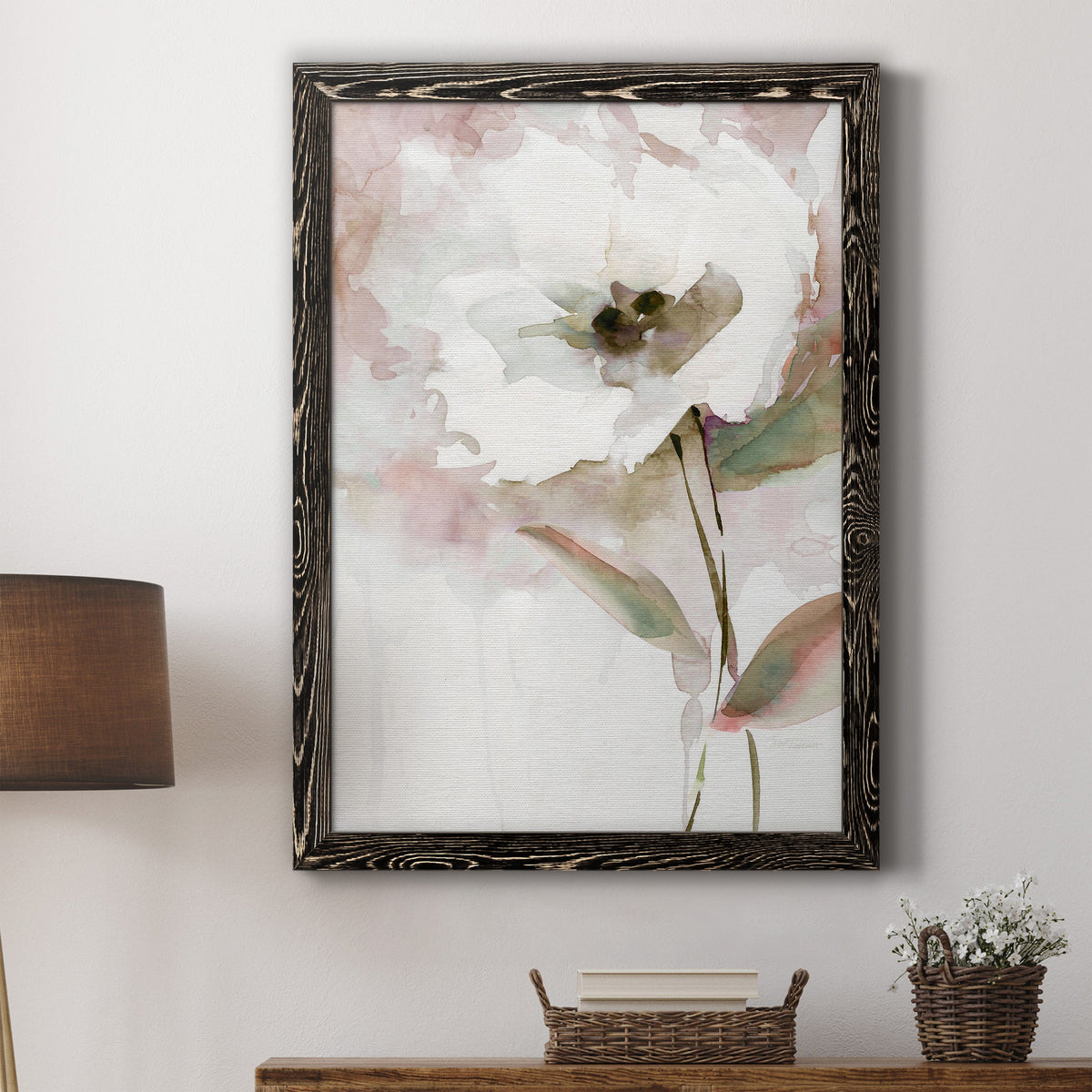 Summer Bloom II - Barnwood Framed Canvas Print