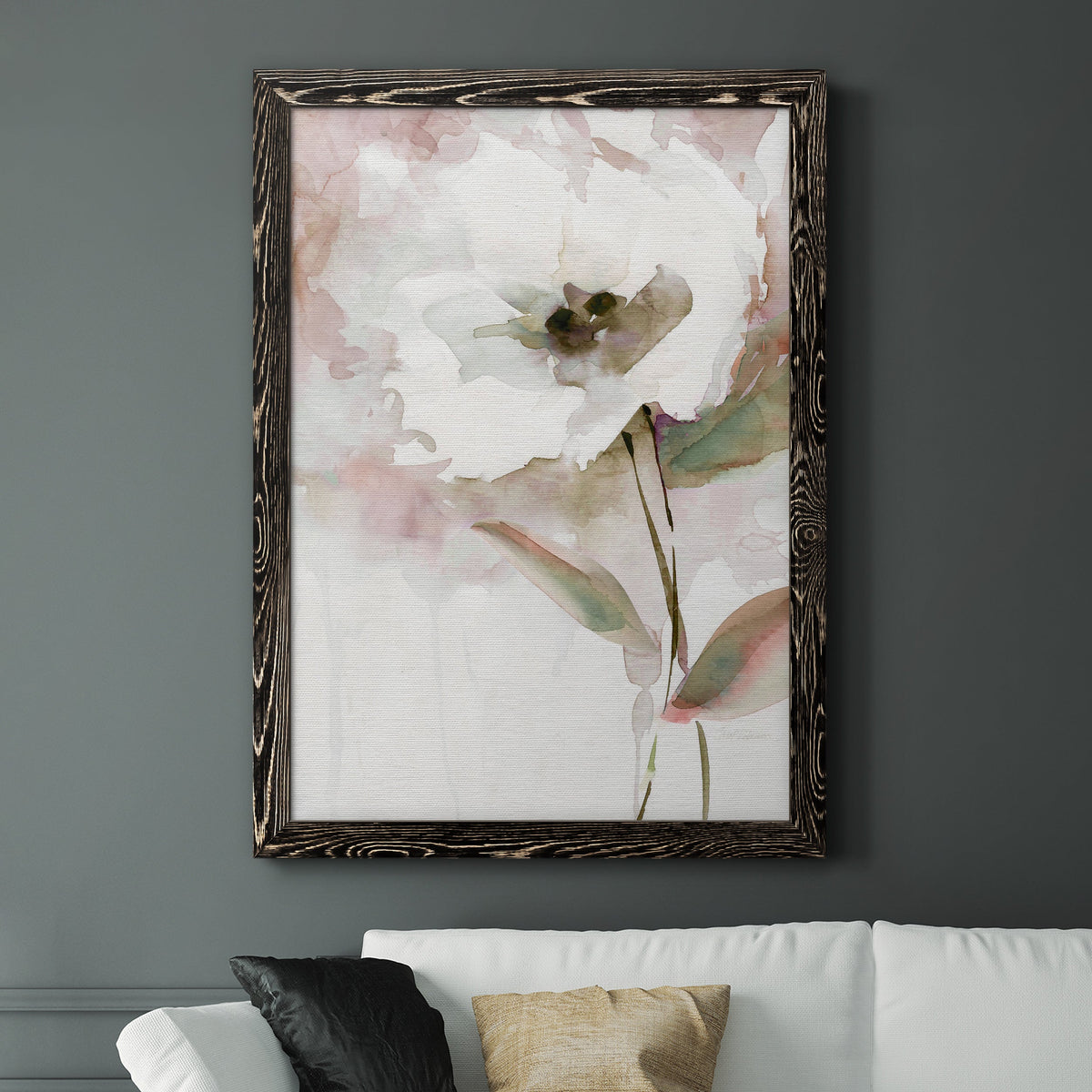 Summer Bloom II - Barnwood Framed Canvas Print