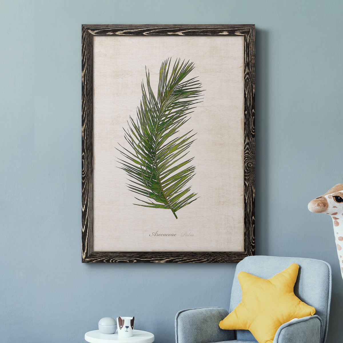 Palm Botanical II - Barnwood Framed Canvas Print