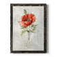 Linen Poppy - Barnwood Framed Canvas Print