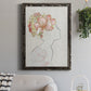 Fashion Floral Silhouette I - Barnwood Framed Canvas Print