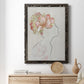 Fashion Floral Silhouette I - Barnwood Framed Canvas Print