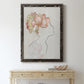 Fashion Floral Silhouette I - Barnwood Framed Canvas Print