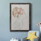 Fashion Floral Silhouette I - Barnwood Framed Canvas Print