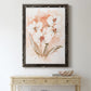 White and Coral Orchid I - Barnwood Framed Canvas Print