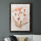 White and Coral Orchid I - Barnwood Framed Canvas Print