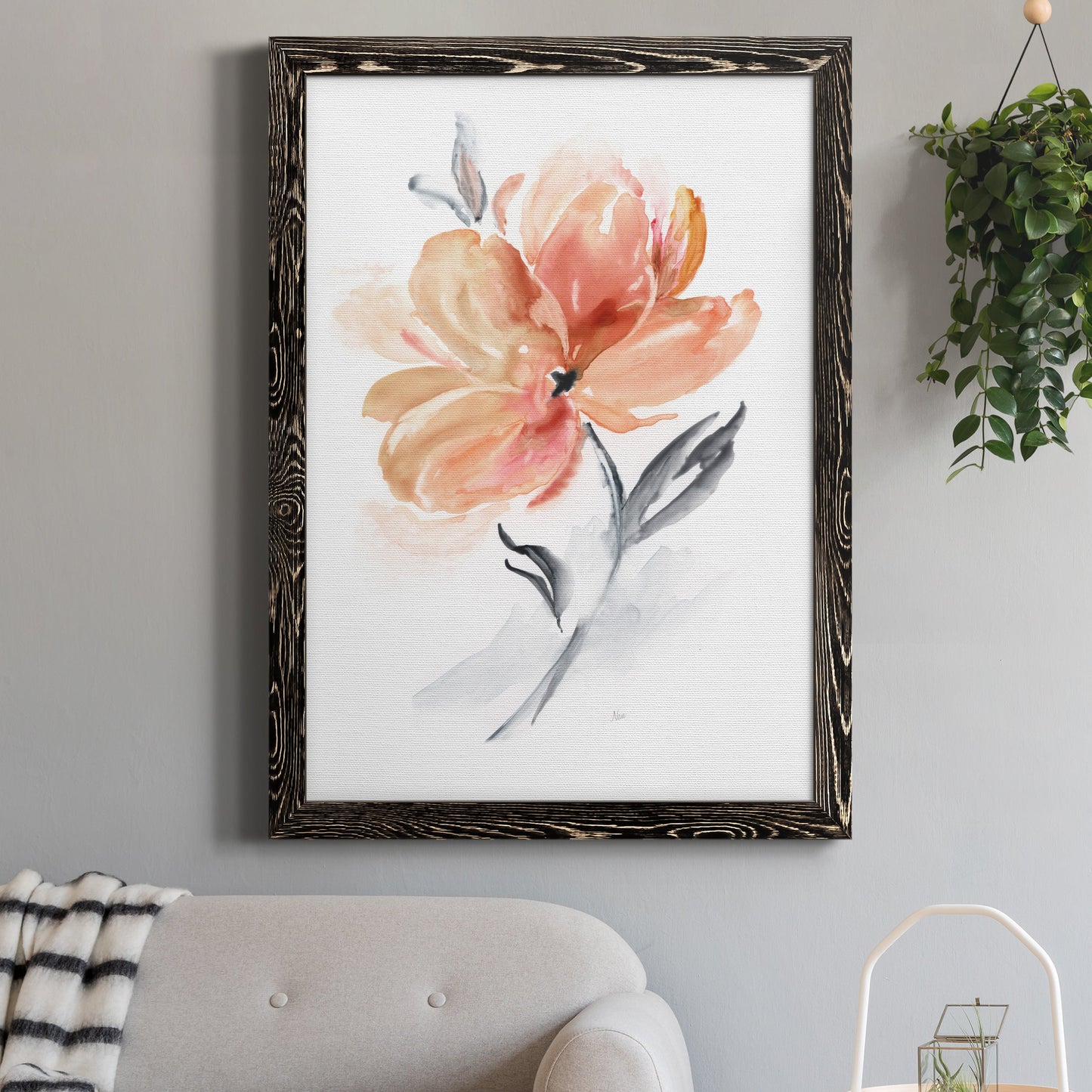 Soft Sensation II - Barnwood Framed Canvas Print