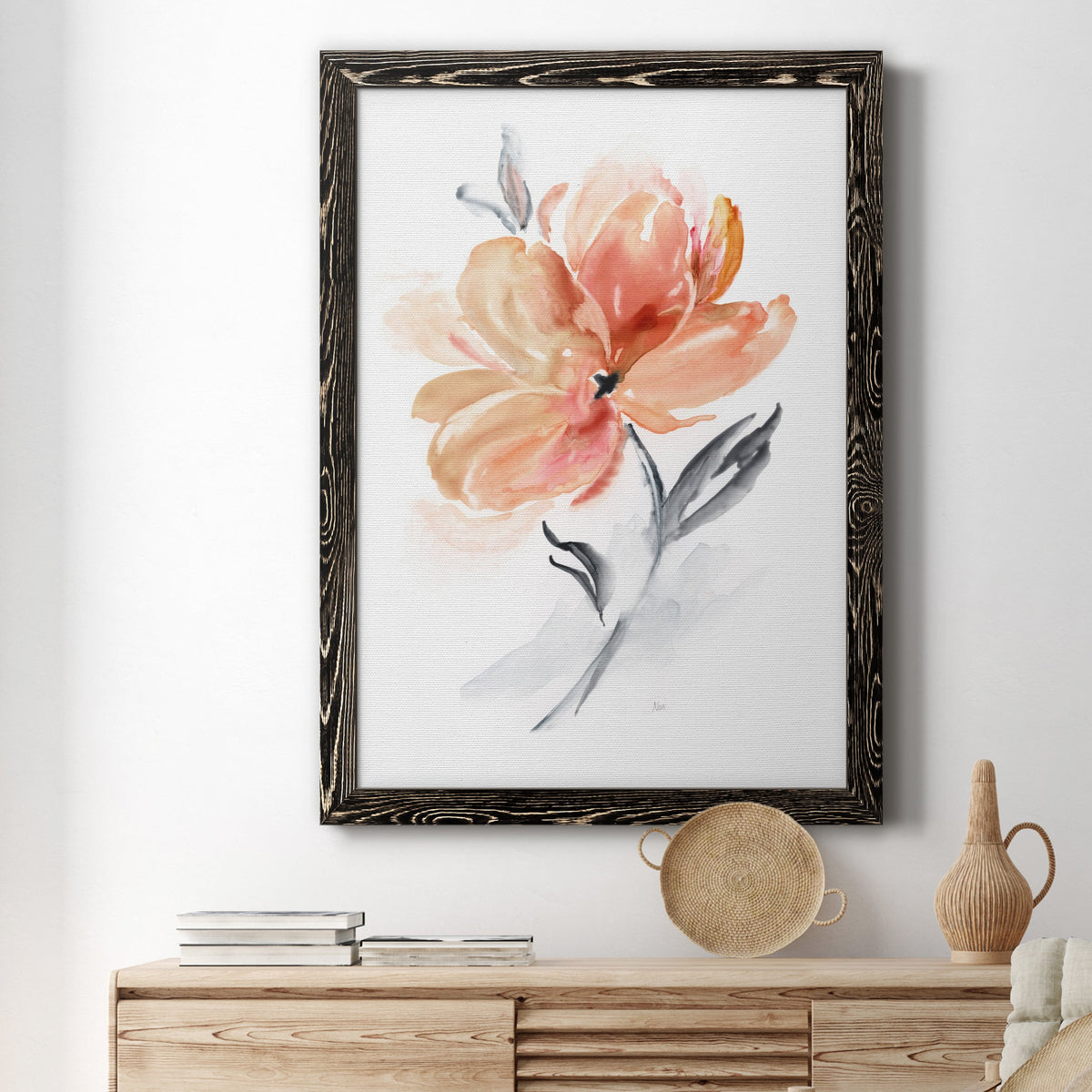Soft Sensation II - Barnwood Framed Canvas Print