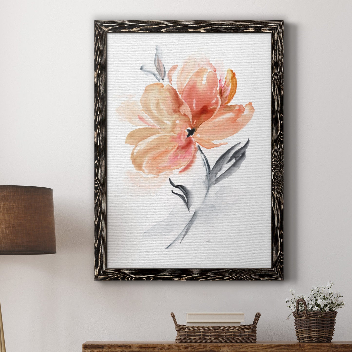 Soft Sensation II - Barnwood Framed Canvas Print