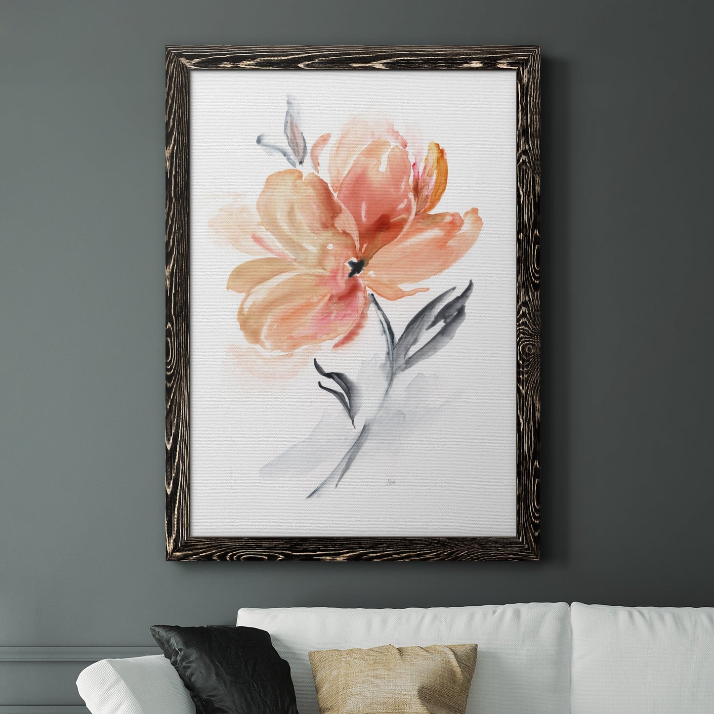 Soft Sensation II - Barnwood Framed Canvas Print