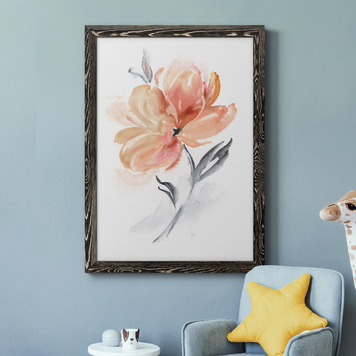 Soft Sensation II - Barnwood Framed Canvas Print